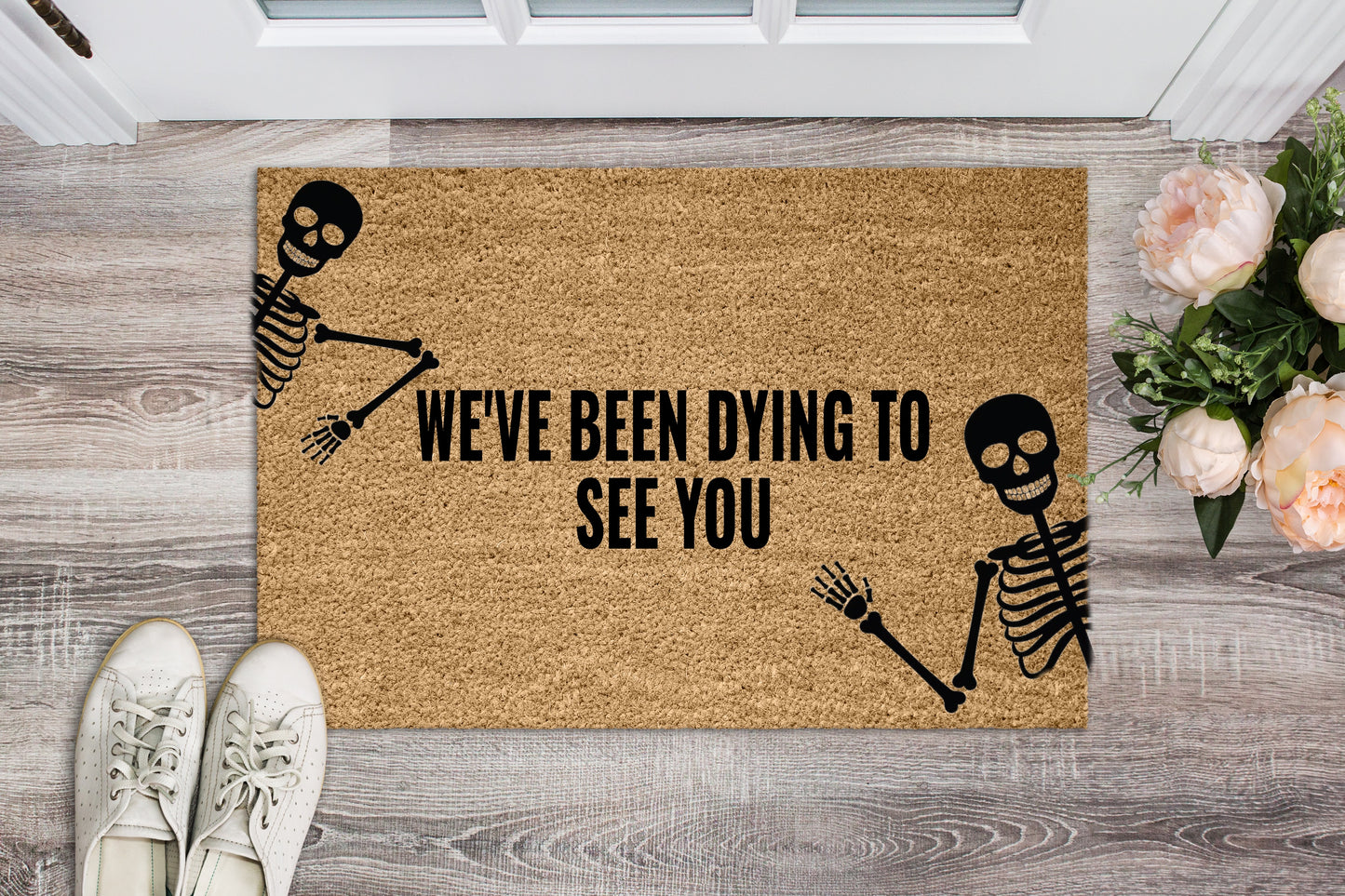 Halloween Doormat, Dying To See You Doormat, Skelaton Lover, Spooky Season, Welcome Doormat, Custom Doormat, Welcome Family Mat, Housewarming Gift