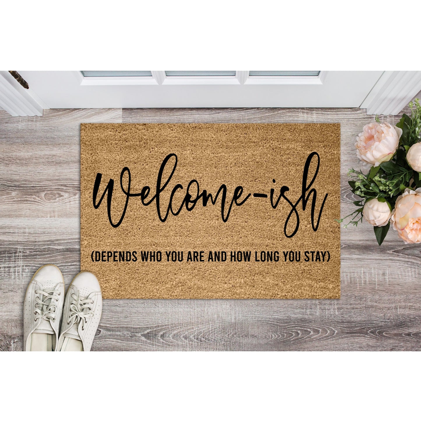 Welcome-ish Doormat, Funny Doormat, Welcome Doormat, Custom Doormat, Welcome Family Mat, Housewarming Gift