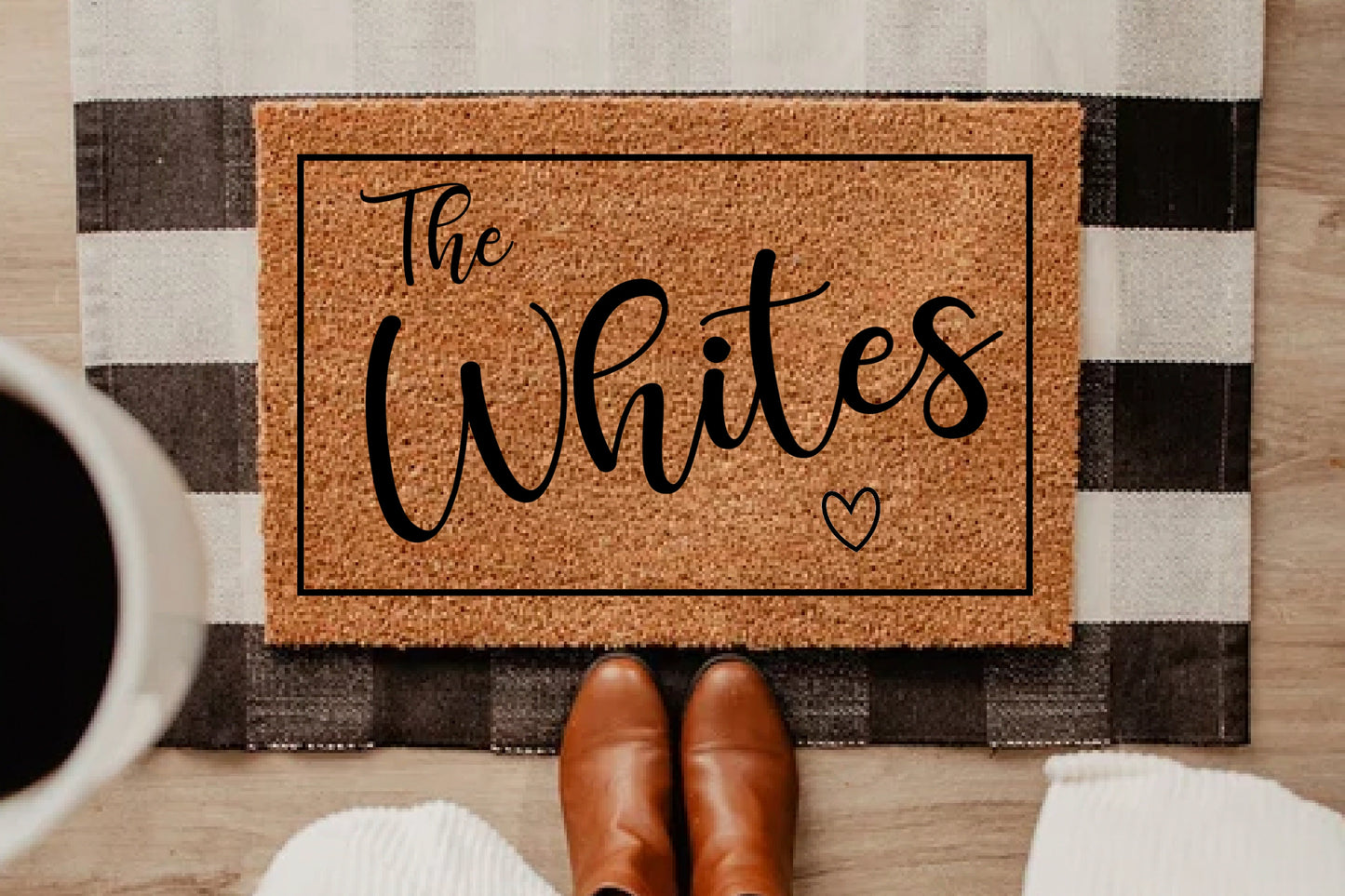 Family Name Doormat, Last Name Doormat, Cursive Font, Welcome Doormat, Custom Doormat, Welcome Family Mat, Housewarming Gift