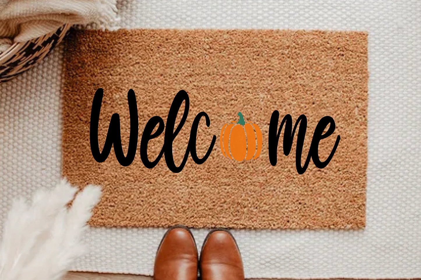 Pumpkin Doormat, Fall Doormat, Fall Season Decor, Autumn Season, Welcome Doormat, Custom Doormat, Welcome Family Mat, Housewarming Gift
